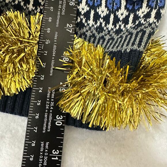 Ugly Christmas Sweater Teddy Bear LIGHTS UP Tinsel Xmas Party Winner Size Large - Picture 5 of 5